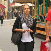 Jessica Alba and Cash Warren go shopping at The Grove